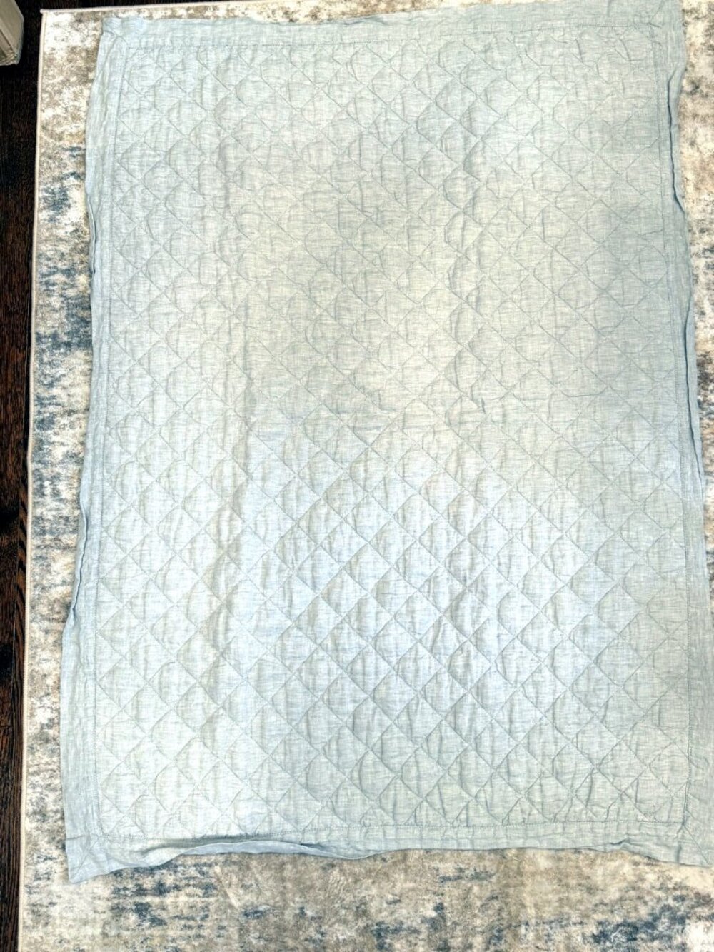 Pottery Barn Kids Toddler Quilted Blanket – Gray, 36 x 50
